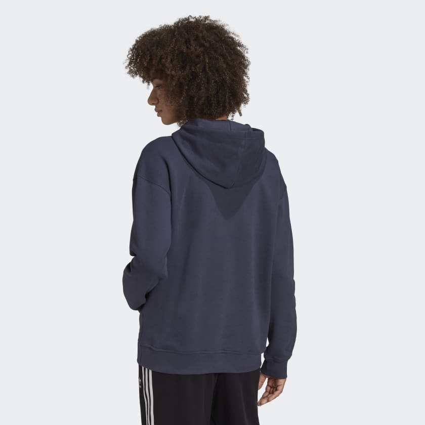 Damen-Sweatshirt mit Kapuze ADIDAS Adicolor Classics Trefoil-Linie Farbe Shadow Navy