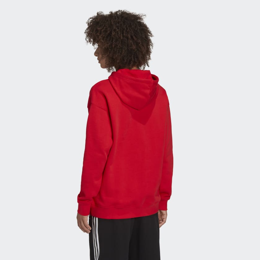 Damen-Sweatshirt mit Kapuze ADIDAS Adicolor Classics Trefoil-Linie, Farbe Vivid Red