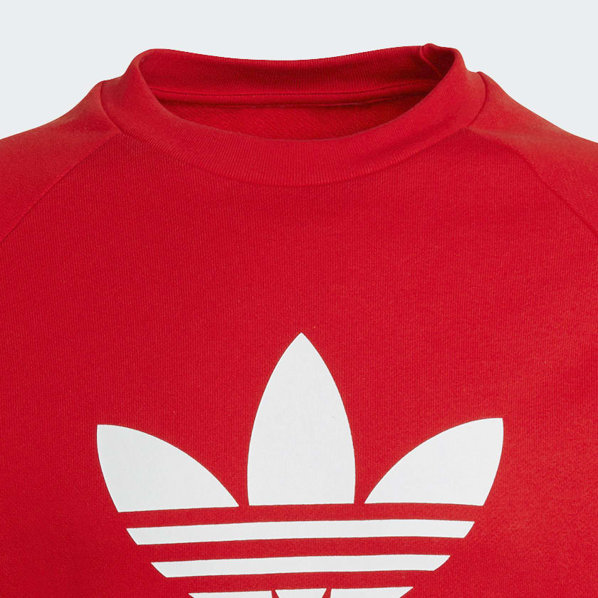 ADIDAS Sweatshirt Adicolor Trefoil Crew Linie in Vivid Red