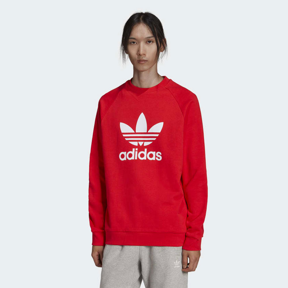 ADIDAS Sweatshirt Adicolor Trefoil Crew Linie in Vivid Red