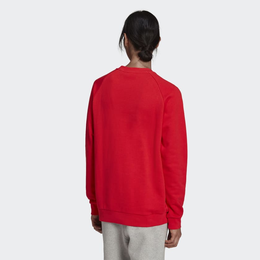ADIDAS Sweatshirt Adicolor Trefoil Crew Linie in Vivid Red