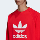 Felpa ADIDAS linea Adicolor Trefoil Crew colore Vivid Red