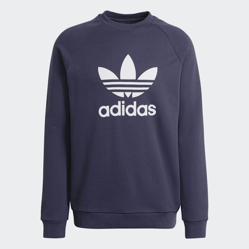 Felpa ADIDAS linea Adicolor Trefoil Crew colore Shadow Navy