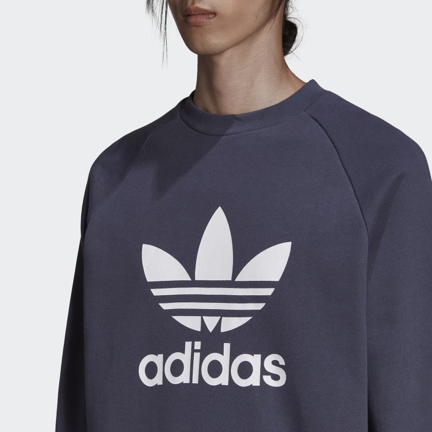 ADIDAS Sweatshirt Adicolor Trefoil Crew Linie in Shadow Navy