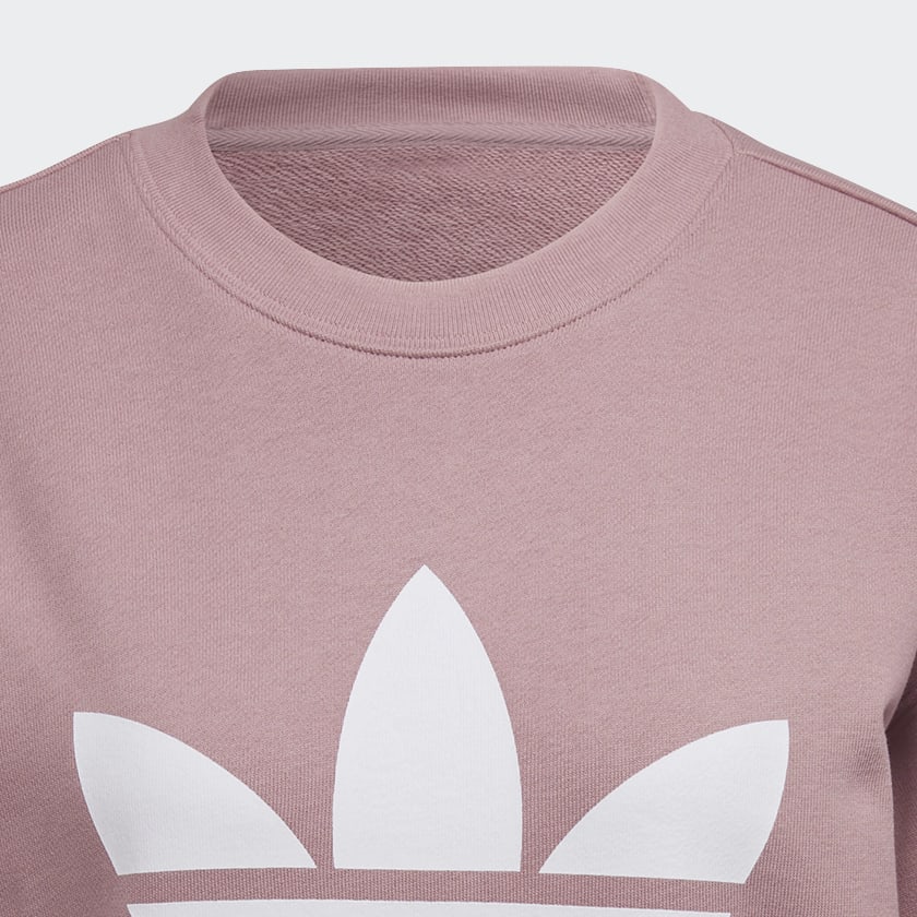 ADIDAS Damen-Sweatshirt Adicolor Trefoil Crew-Linie in Magic Mauve