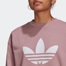 Felpa Donna ADIDAS linea Adicolor Trefoil Crew color Magic Mauve