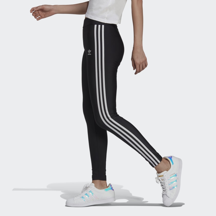 ADIDAS Damen Leggings Adicolor Classics High Shine Linie in Schwarz