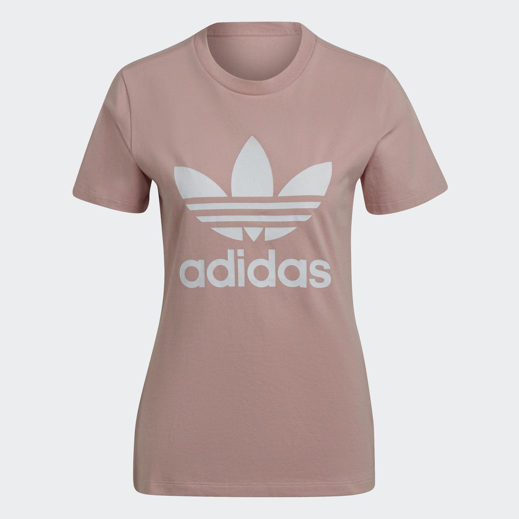 ADIDAS Damen T-Shirt Adicolor Classics Trefoil-Linie in Magic Mauve