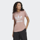 ADIDAS Damen T-Shirt Adicolor Classics Trefoil-Linie in Magic Mauve