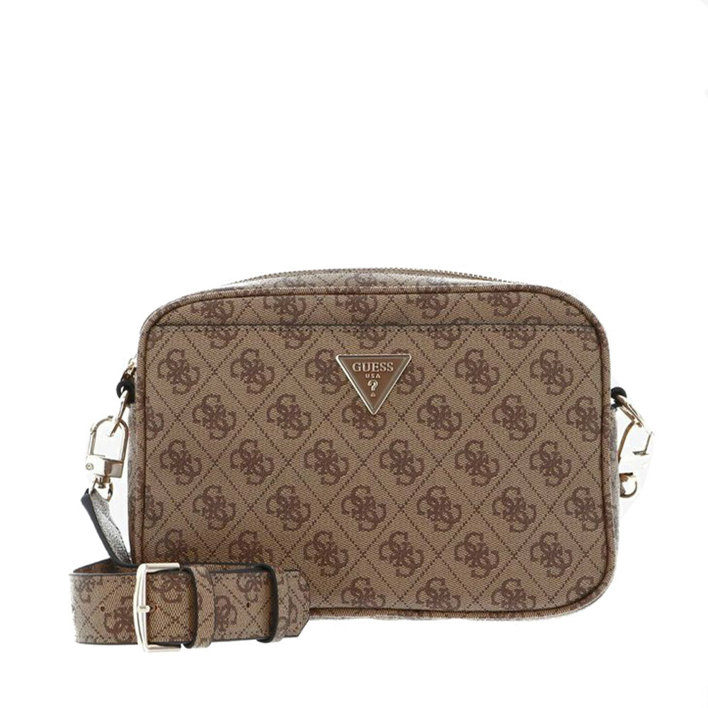 GUESS Damen Umhängetasche Meridian Line Farbe Latte Logo