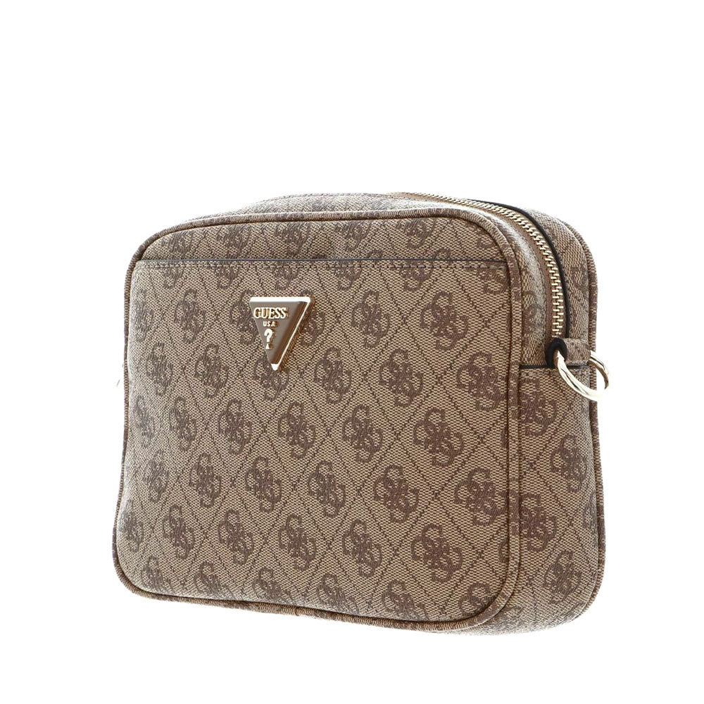 GUESS Damen Umhängetasche Meridian Line Farbe Latte Logo