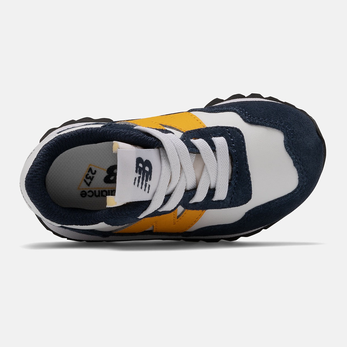 Scarpe Bambino NEW BALANCE Sneakers 237 in Pelle colore Navy con Kumquat