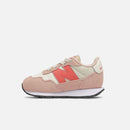 Scarpe Bambino NEW BALANCE Sneakers 237 in Pelle colore Oyster Pink