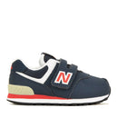 Scarpe Bambina NEW BALANCE Sneakers 574 in Tessuto Sintetico e Mesh colore Navy e Red