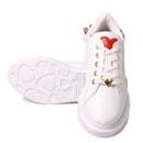 Scarpe Donna LOVE MOSCHINO Sneakers linea Chain Heart in Pelle Bianca