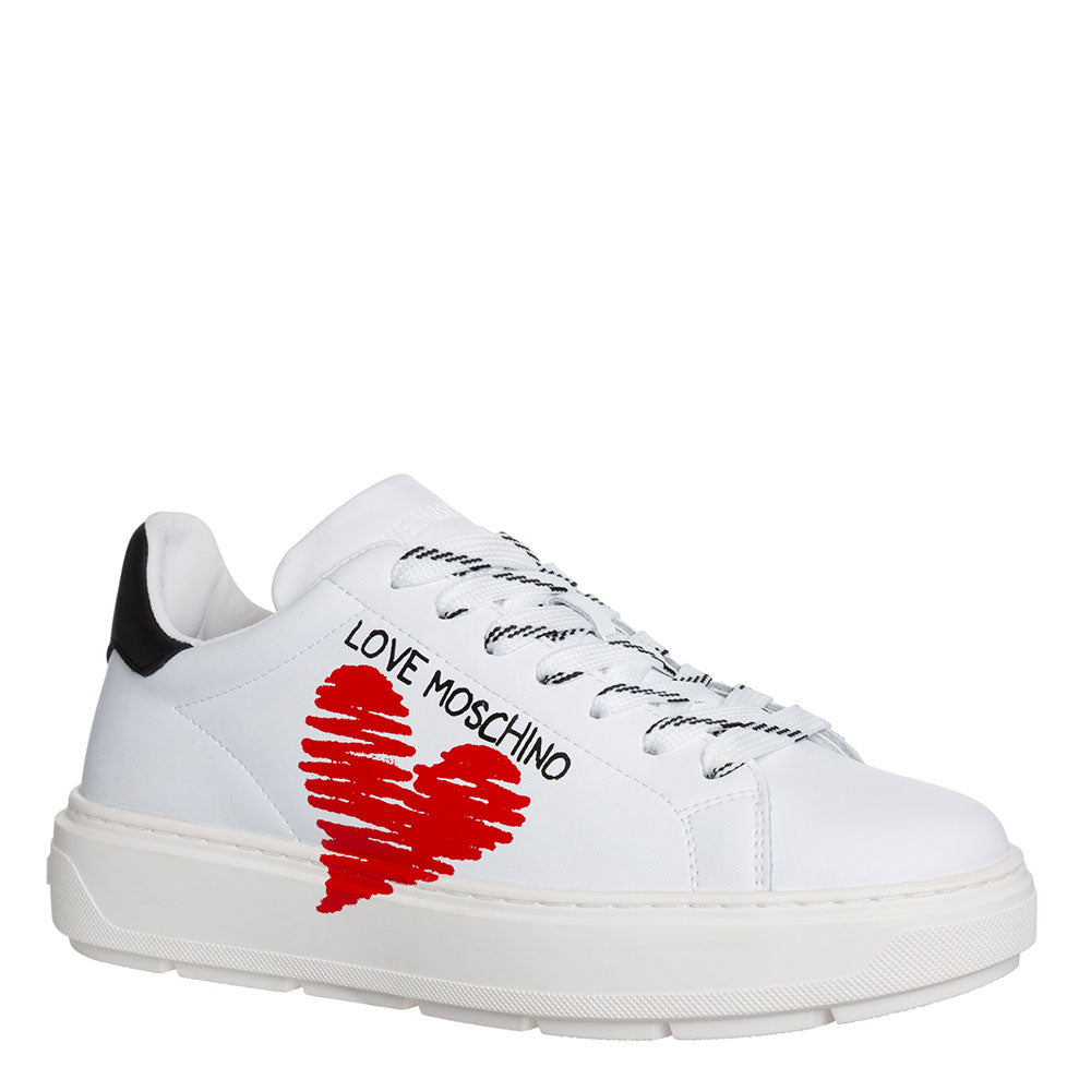 Sneakers Love Moschino Bold Love Donna - Bianco E Nero | Collezione Primavera Estate 2024 - Foto 9