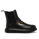 Scarpe Donna LOVE MOSCHINO Stivaletti in Pelle Nera linea Street Love con Paillettes
