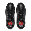 Damenschuhe LOVE MOSCHINO Schwarze Ledersneaker mit Maxi-Logo an der Ferse