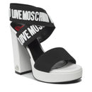 Damenschuhe LOVE MOSCHINO Absatzsandalen mit Gummibändern und Logo