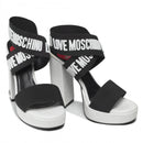 Damenschuhe LOVE MOSCHINO Absatzsandalen mit Gummibändern und Logo