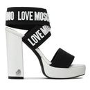 Damenschuhe LOVE MOSCHINO Absatzsandalen mit Gummibändern und Logo