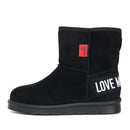 Damenschuhe LOVE MOSCHINO gepolsterte Velours-Stiefeletten in Schwarz