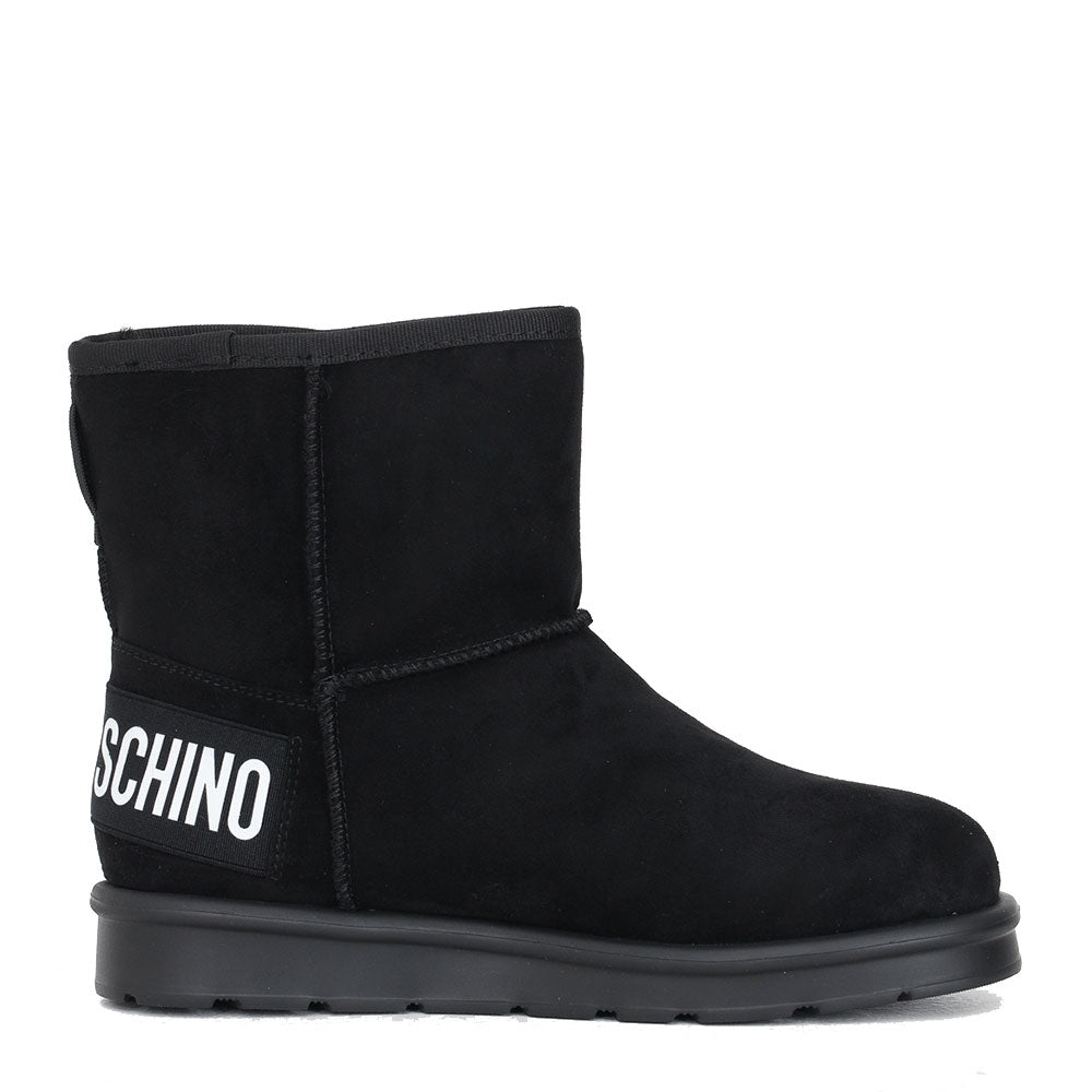 Damenschuhe LOVE MOSCHINO gepolsterte Velours-Stiefeletten in Schwarz