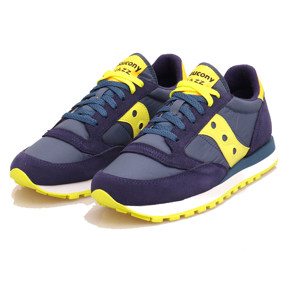 Scarpe Uomo Saucony Sneakers Jazz Original Navy Blue - Giallo