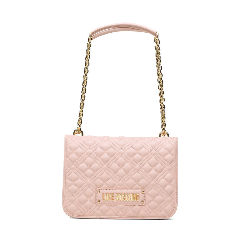 LOVE MOSCHINO Damen-Schulter- und Umhängetasche, gesteppte Linie, Farbe Nude Pink