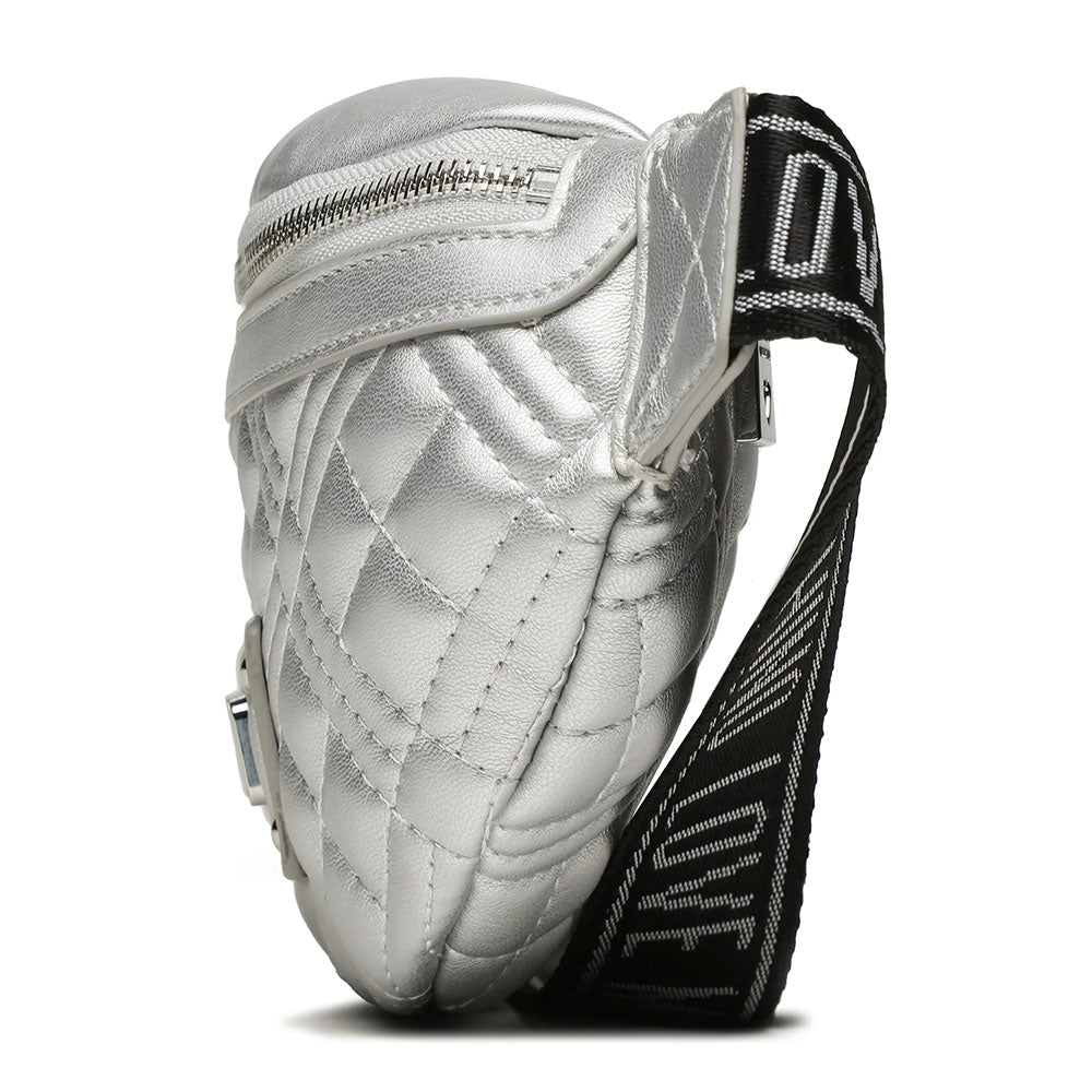 LOVE MOSCHINO Gürteltasche Shiny Quilted Silver Linie JC4003