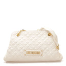 Damen-Umhängetasche LOVE MOSCHINO Shiny Quilted Line Farbe Off White JC4013