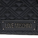 Camera Case con Tracolla LOVE MOSCHINO linea Shiny Quilted Nero con Logo Canna di Fucile