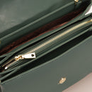 LOVE MOSCHINO Damen-Umhängetasche mit Schleife, glänzende Stepplinie, Flaschengrün