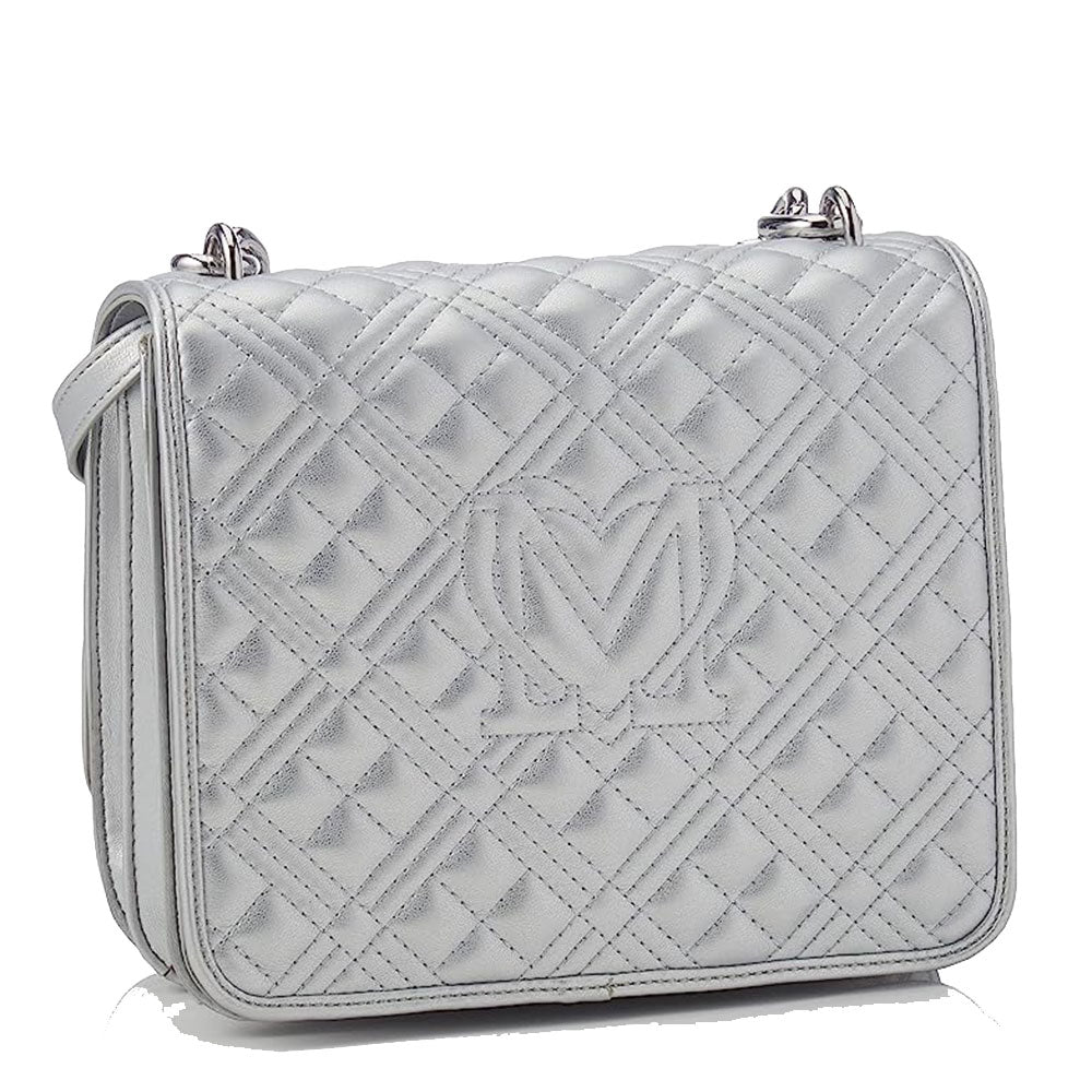 LOVE MOSCHINO Damenhandtasche Chunky Chain Line Farbe Silber JC4024