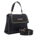 LOVE MOSCHINO Schwarze Damenhandtasche mit Schultergurt und Schmuckkette