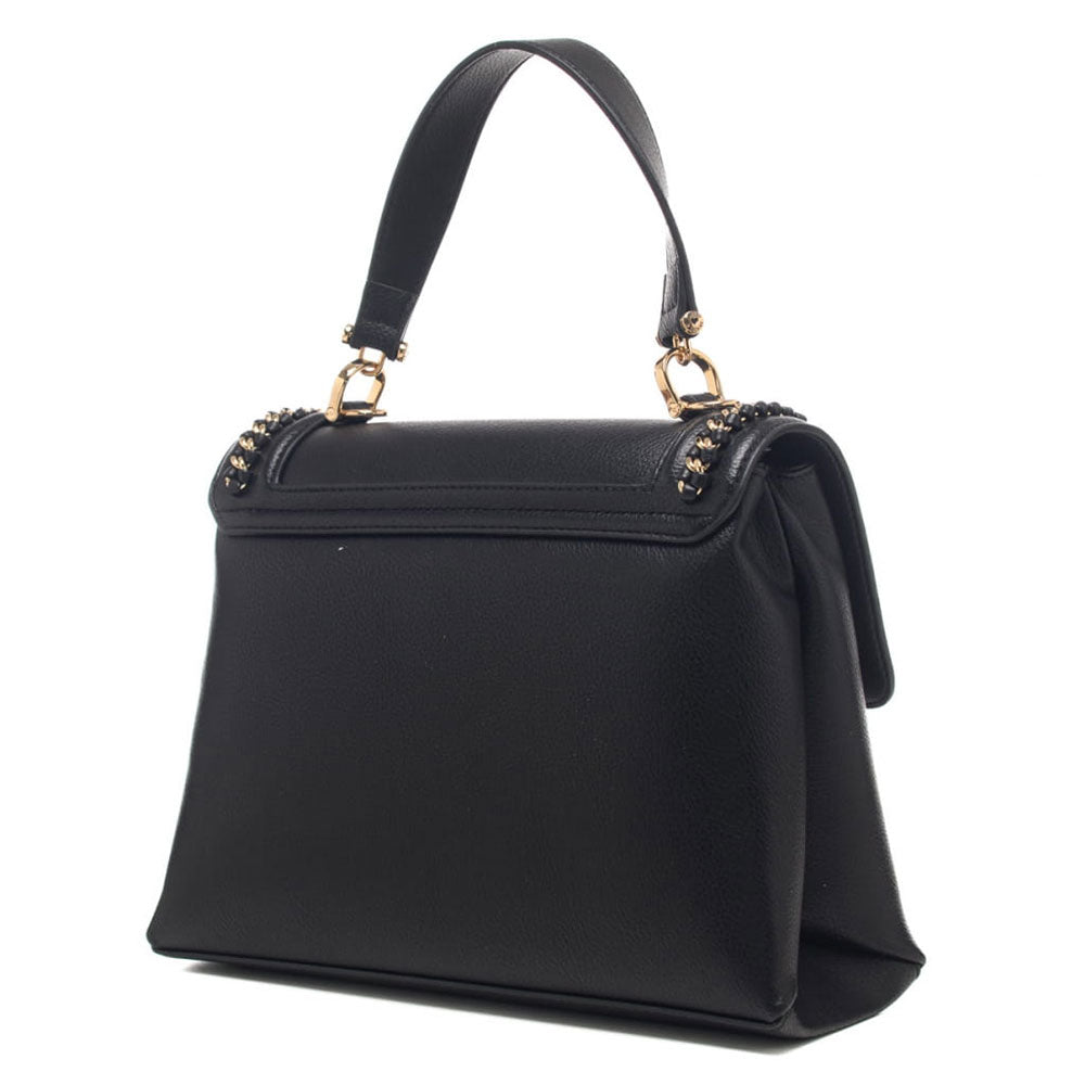 Borsa Donna a Mano con Tracolla LOVE MOSCHINO Nera con Catena Gioiello