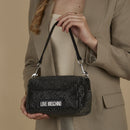 Borsa Donna a Spalla e Tracolla LOVE MOSCHINO linea Bling Bling Nera con Strass