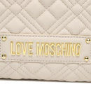 LOVE MOSCHINO Damen-Stepprucksack Love Lettering-Linie in der Farbe Elfenbein