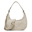 Borsa Donna Hobo a Spalla Trapuntata LOVE MOSCHINO linea Logo Lettering color Avorio