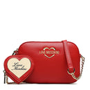 Damen-Umhängetasche mit Mikro-Clutch LOVE MOSCHINO Hollies-Linie in Rot