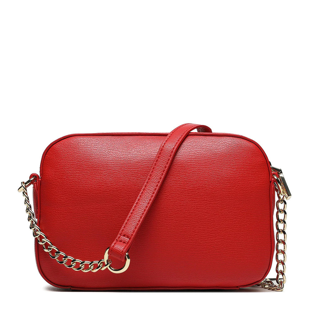Damen-Umhängetasche mit Mikro-Clutch LOVE MOSCHINO Hollies-Linie in Rot