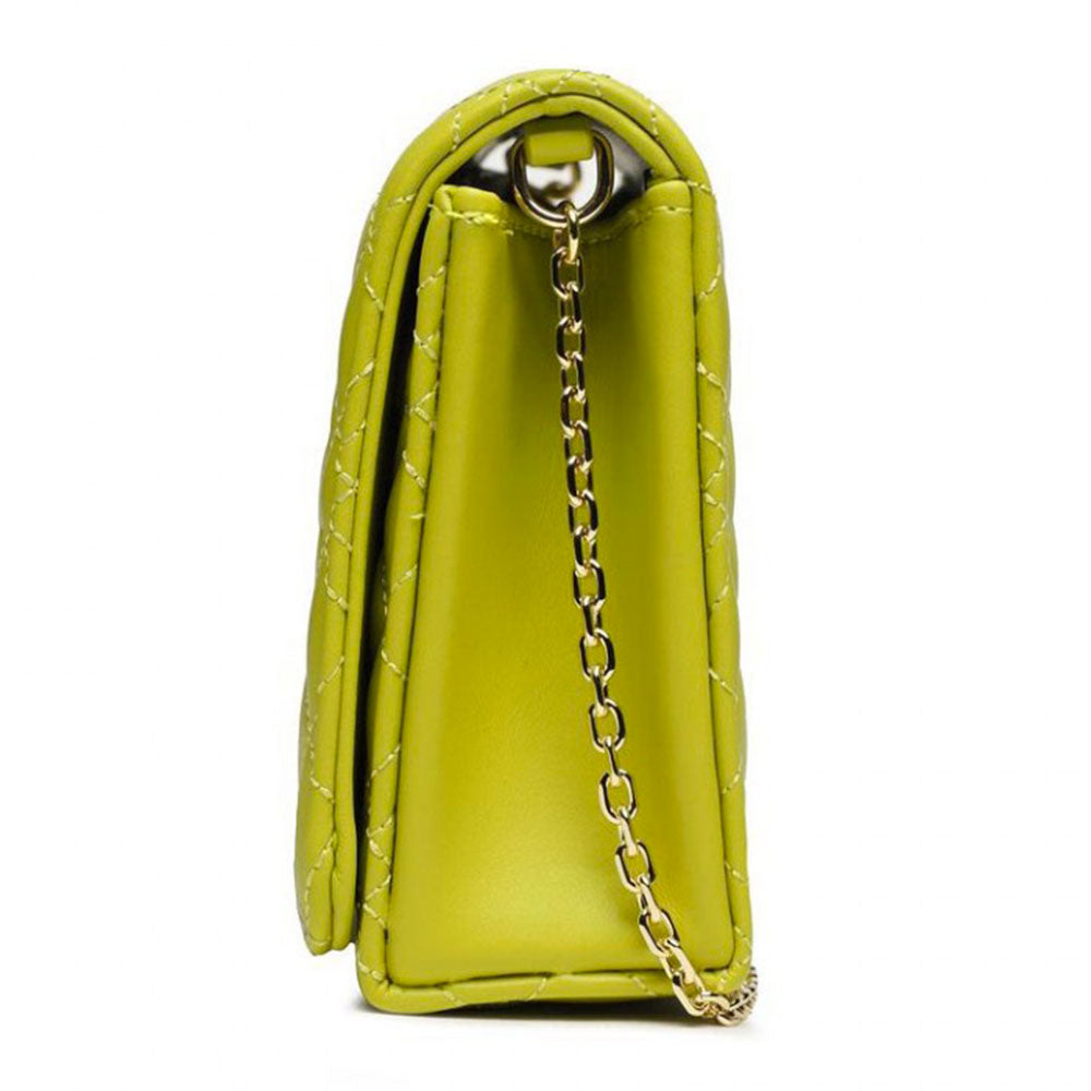 Clutch Donna con Tracolla LOVE MOSCHINO linea Shiny Quilted Lime