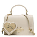 Damenhandtasche mit Micro-Clutch LOVE MOSCHINO Hollies-Linie in der Farbe Elfenbein