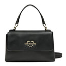 Damen-Umhängetasche mit Mikro-Clutch LOVE MOSCHINO Hollies-Linie in Schwarz