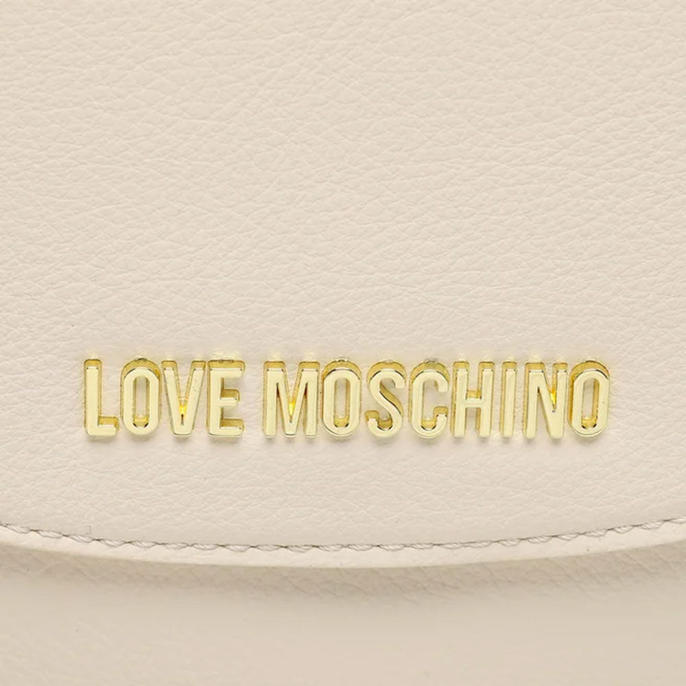 LOVE MOSCHINO Damen-Umhängetasche und Schultergurt in der Farbe Elfenbein JC4087