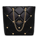 Borsa Donna Shopping Verticale LOVE MOSCHINO linea Jewel Hearts colore Nero