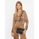 LOVE MOSCHINO Damen-Umhängetasche, gesteppte Linie, Schwarz, Python-Druck