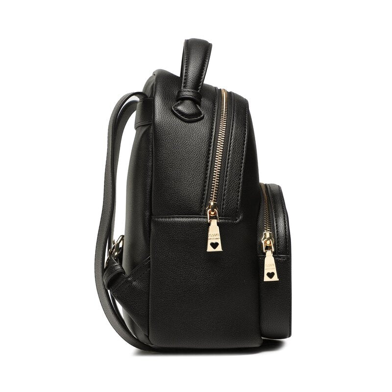 LOVE MOSCHINO Damen Rucksack Gold Metal Line Schwarz Logo JC4105