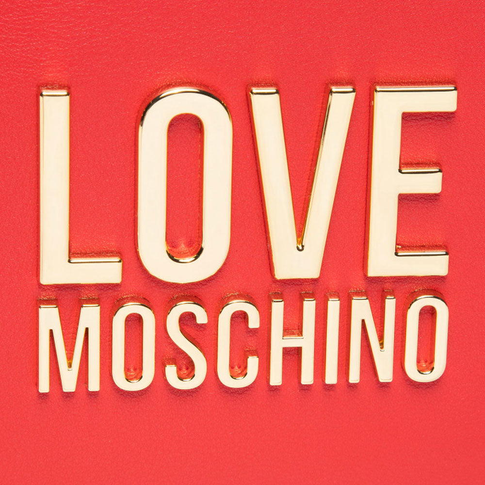 Zaino Donna LOVE MOSCHINO linea Gold Metal Logo colore Rosso