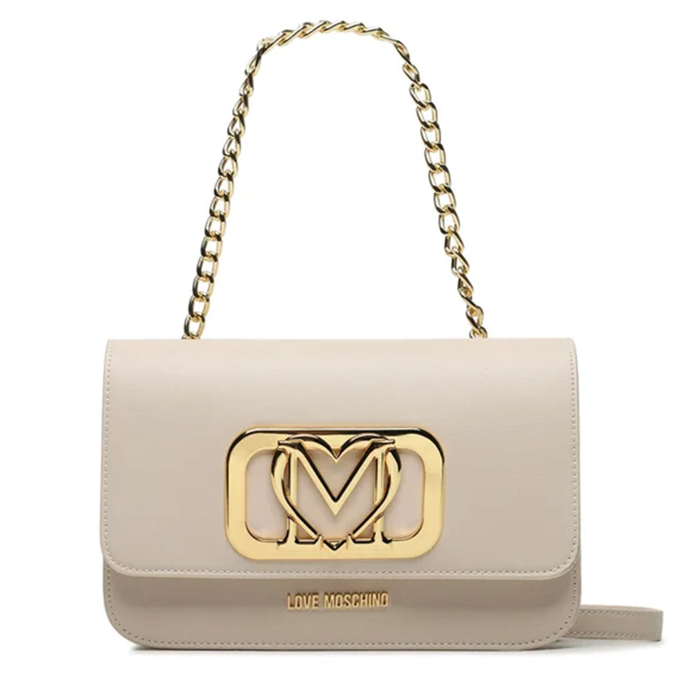 LOVE MOSCHINO Kleine Damenhandtasche in der Farbe Elfenbein JC4110
